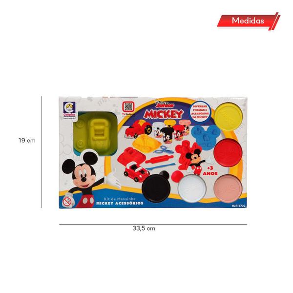 Imagem de Kit Massinha de Modelar Infantil Disney Mickey 2722 Cotiplás