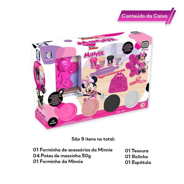 Imagem de Kit Massinha de Modelar Infantil Disney Minnie 2693 Cotiplás