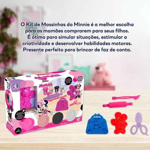 Imagem de Kit Massinha de Modelar Infantil Disney Minnie 2693 Cotiplás