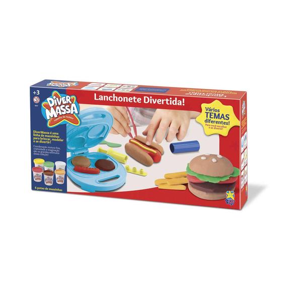 Imagem de Kit massinha de modelar - lanchonete faça lanche de massinha - Divertoys