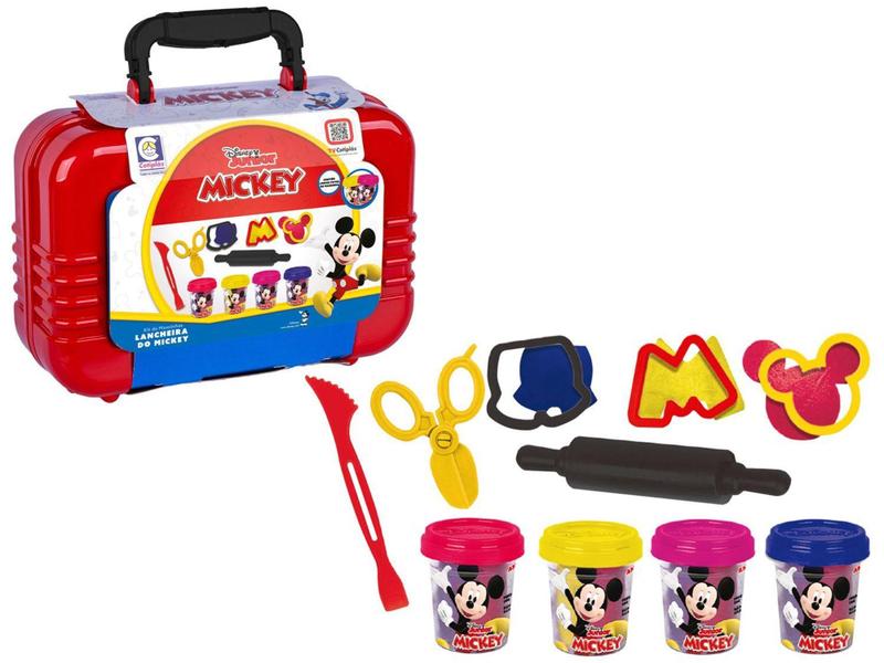 Imagem de Kit Massinha Disney Junior Lancheira do Mickey - Cotiplas com Acessórios