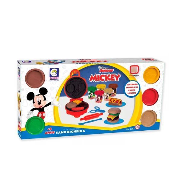 Kit Massinha Mickey Sanduicheira C/ Acess. Disney Junior Brinquedo Infantil - Cotiplás Imagem de Kit Massinha Mickey Sanduicheira C/ Acess. Disney Junior Brinquedo Infantil - Cotiplás