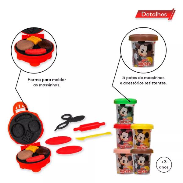 Kit Massinha Mickey Sanduicheira C/ Acess. Disney Junior Brinquedo Infantil - Cotiplás Imagem de Kit Massinha Mickey Sanduicheira C/ Acess. Disney Junior Brinquedo Infantil - Cotiplás