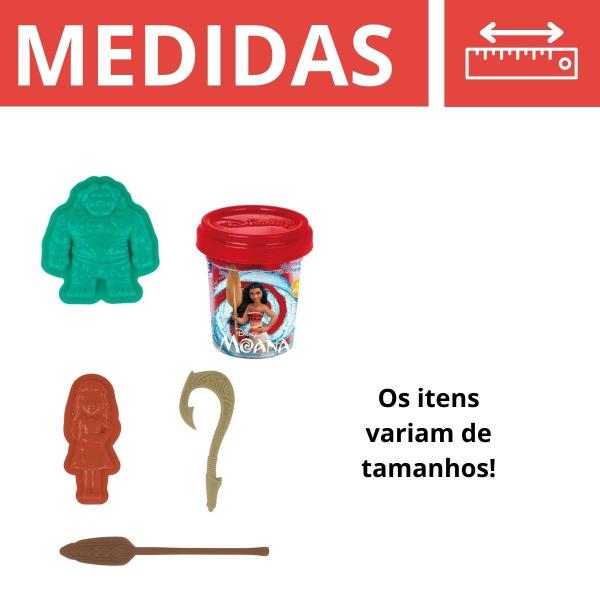 Imagem de Kit Massinha Moana E Maui Disney C/ Acess. Brinquedo Montessori Infantil- Cotiplás