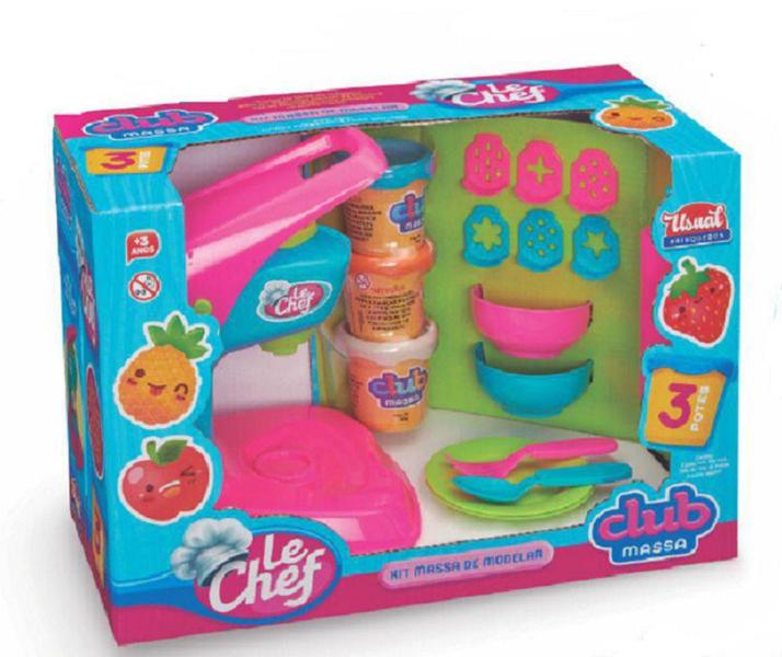 Imagem de Kit Massinha Modelar com Máquina Le Chef + Aces - Usual - USUAL PLASTIC