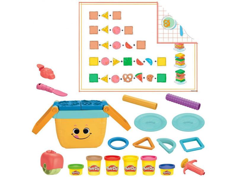 Imagem de Kit Massinha Play-Doh Picnic Shapes Starter Hasbro - com Acessórios