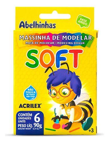 Imagem de Kit Massinha Soft Acrilex 90g - Pacote 12 Unidades