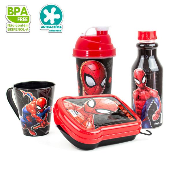 Imagem de Kit Máster Hora do Lanche Garrafa 500ml, Shakeira 580ml, Caneca 360ml, e Sanduicheira