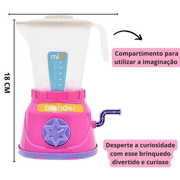 Imagem de Kit MasterChef Kids Mini Liquidificador + Mini Micro-ondas Rosa Brinquedos Meninas Cozinhar Cozinha Panelinhas Comidinhas Presente Aniversário Dia das Crianças Natal