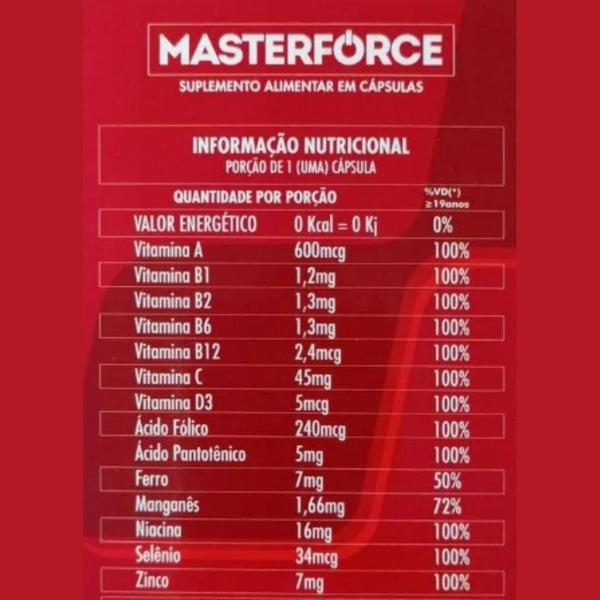 Imagem de Kit Masterforce AZ + Hair Suplemento Alimentar 60 cápsulas