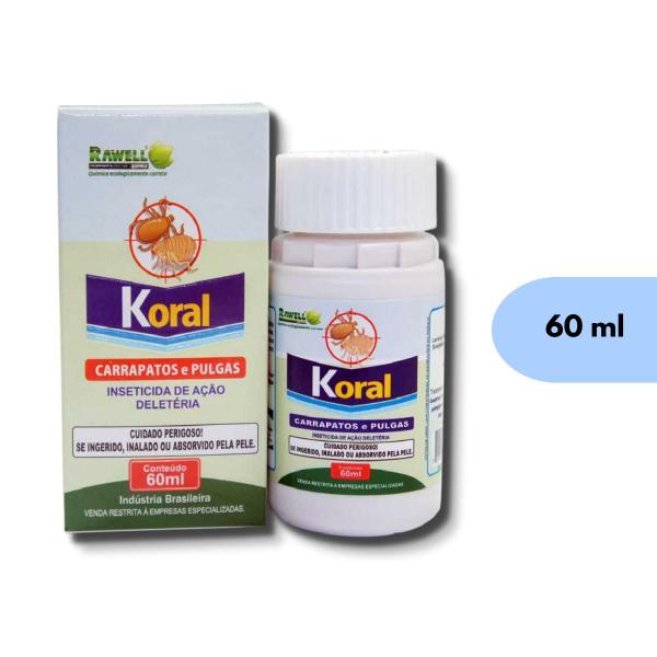 Imagem de Kit Mata Pulgas e Carrapatos Para Casa Koral 60ml 3 UNID