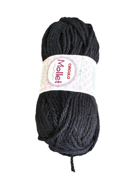 Kit material curso de trança Lã mollet Preto + agulhas - Blook Imagem de Kit material curso de trança Lã mollet Preto + agulhas