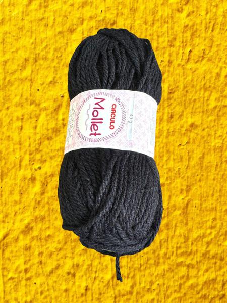 Kit material curso de trança Lã mollet Preto + agulhas - Blook Imagem de Kit material curso de trança Lã mollet Preto + agulhas
