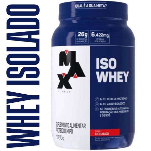 Imagem de Kit Max Titanium: ISO Whey Isolado  900g + Creatina 100% Pura 300g + Pré Treino Hórus 300g