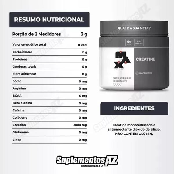 Imagem de Kit Max Titanium Whey 100% Protein 900g + Creatina 100% Pura Monohidratada 300g