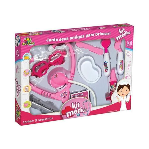 Imagem de Kit Médica Com 9 Acessórios Infantil Estimula A Criatividade