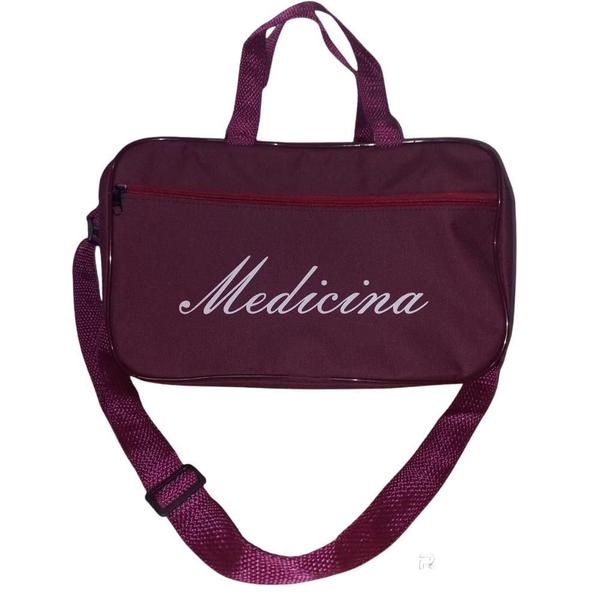 Imagem de Kit Medicina Com Esteto Esfigmo E Bolsa Vinho