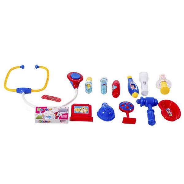 Imagem de Kit Médico Infantil Brinquedo Maleta Doutor 14 Pçs Luz Som