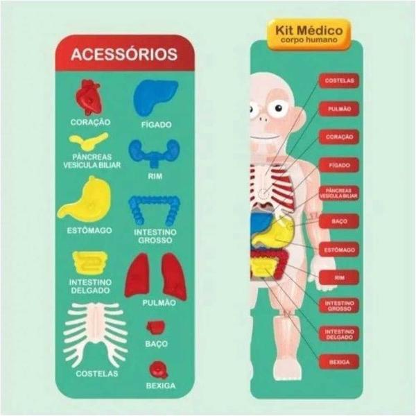 Imagem de Kit Médico Infantil - Toyng Lab - Corpo Humano - 13 peças - Toyng