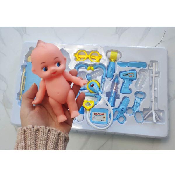 Imagem de Kit Médico Pequenos Doutores com Luz e Som Interativo Fênix Brinquedos Azul