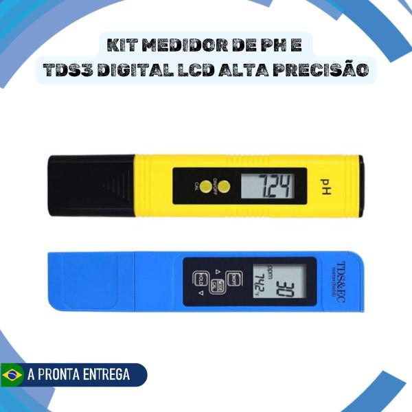 Imagem de Kit Medidor De Ph Digital Tds Condutivimetro Ec Hidroponia