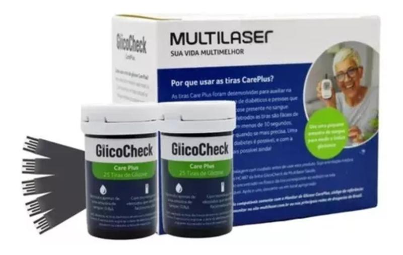 Imagem de Kit Medidor diabetes + 60Tiras + 100 Lancetas + Lancetador Multilaser HC487