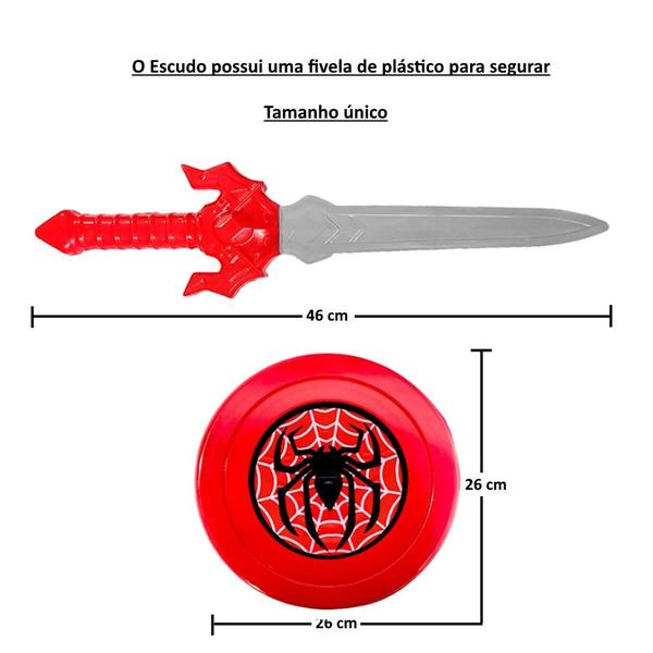 Imagem de Kit Medieval com Espada e Escudo do Aranha