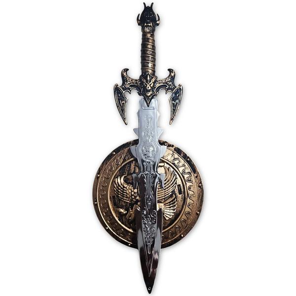 Kit Medieval Espada Escudo Guerreiro de combate Infantil - Wellmix Imagem de Kit Medieval Espada Escudo Guerreiro de combate Infantil