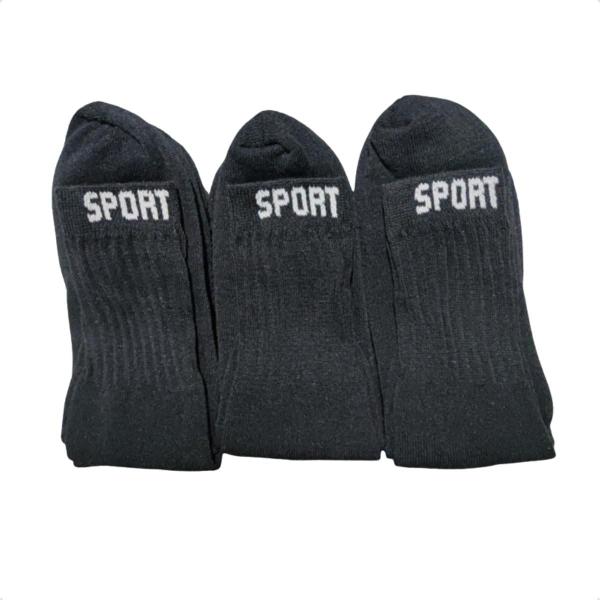 Imagem de Kit Meias 6 Pares Meias Cano Alto Atoalhada Masculina Sport