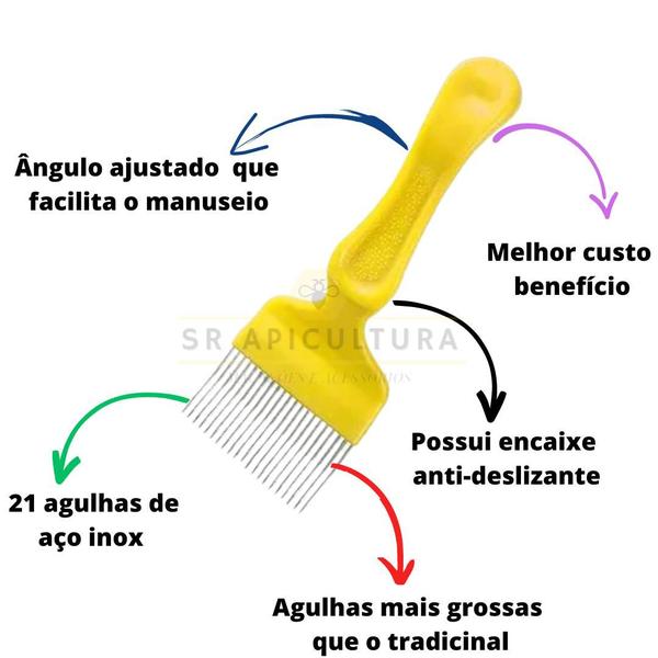 Kit melar mel duas luvas e tres garfos apicultura - SR APICULTURA Imagem de Kit melar mel duas luvas e tres garfos apicultura