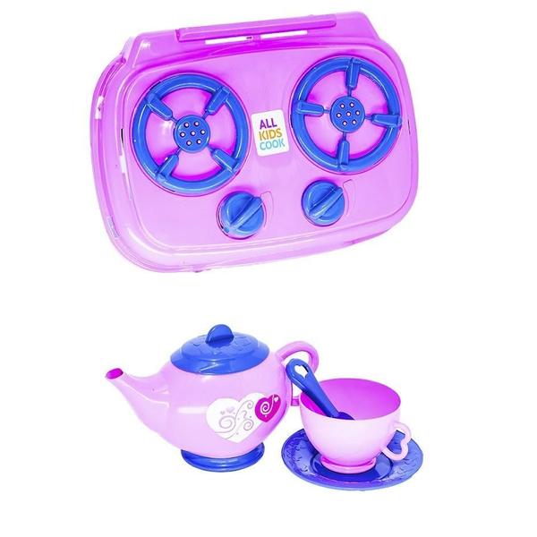 Imagem de Kit Menina Brinquedo Cozinha Eletro Liquidificador 23 Peças