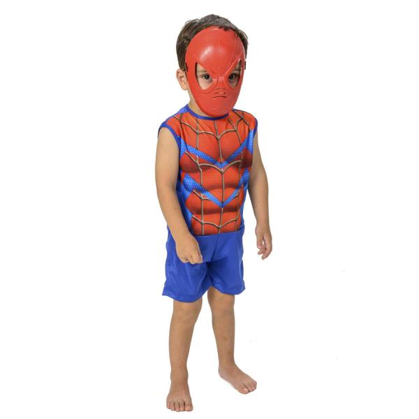 Imagem de Kit Menino Mesa Atividades Tritec + Fantasia Homem Aranha