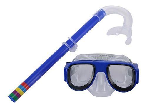 Imagem de Kit Mergulho Adulto E Juvenil Com Máscara + Snorkel  Infantil