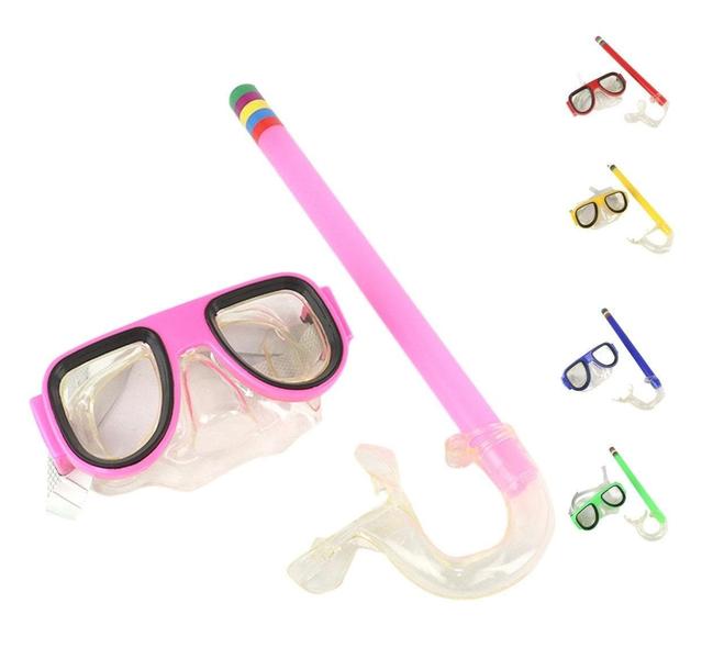 Imagem de Kit Mergulho Infantil Snorkel Óculos Piscina Banho Praia Natação