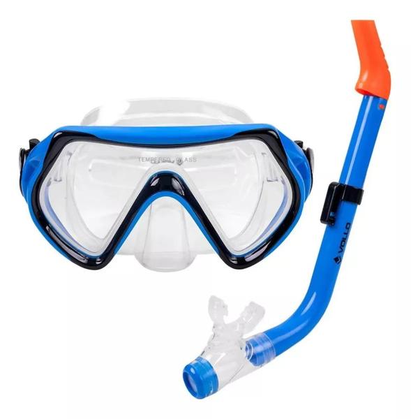 Imagem de Kit Mergulho Infantil Vollo Natação Junior Máscara E Snorkel