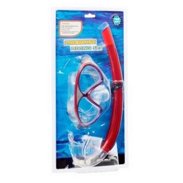 Imagem de Kit Mergulho Máscara e Snorkel Winmax Silicone - Vermelho - WMB07521A - Ahead Sports