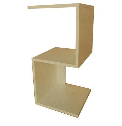 Imagem de Kit  Mesa De Cabeceira Nicho S Mdf Cru 60X25X25