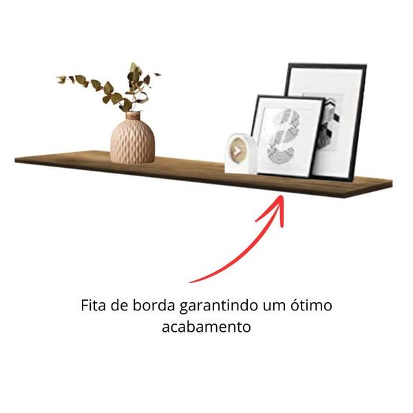 Imagem de Kit Mesa de Estudos com Prateleira Stan Office Industrial Ferro Bronze MDF Castanho - Ahz Móveis