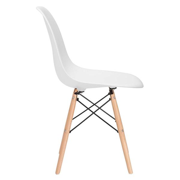 Imagem de KIT - Mesa de jantar retangular Eames 80 x 120 cm branco + 4 cadeiras Eiffel DSW