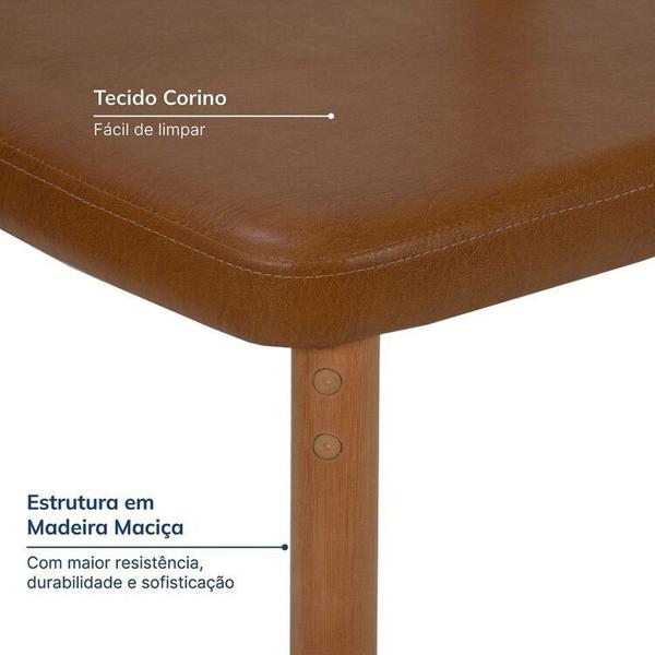 Imagem de Kit Mesa de Jantar Tangará 130cm e 4 Cadeiras Pitanga Cabecasa Madeiramadeira Caramelo/Offwhite