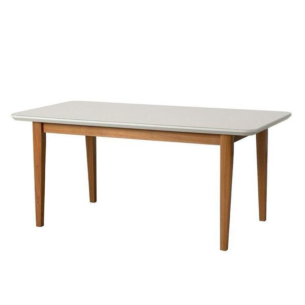 Imagem de Kit Mesa de Jantar Tangará 180cm e 6 Cadeiras Pitanga Cabecasa Madeiramadeira Caramelo/Offwhite/Verde