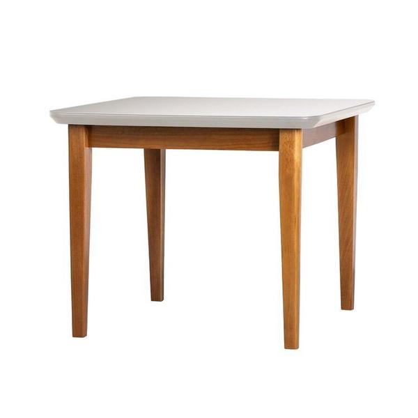 Imagem de Kit Mesa de Jantar Tangará 95cm e 4 Cadeiras Pitanga Cabecasa Madeiramadeira Caramelo/Offwhite/Cinza