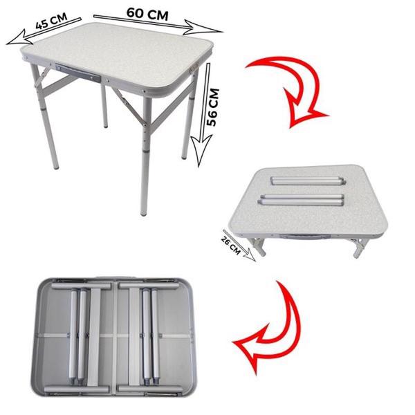 Imagem de Kit mesa dobrável 60x45cm + tenda gazebo praia 3x3m fps100