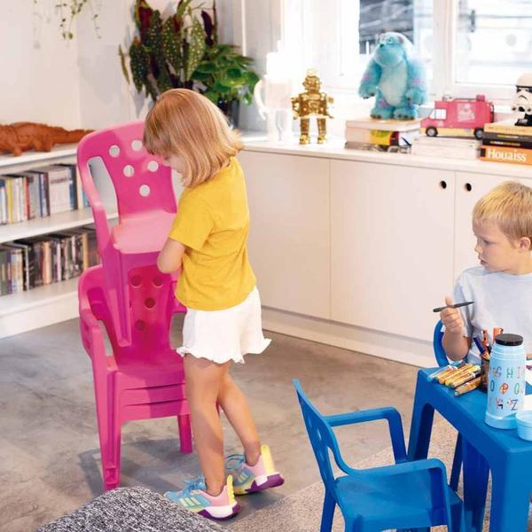 Imagem de Kit Mesa Infantil Educativa c/ Cadeira Plástica Várias Cores