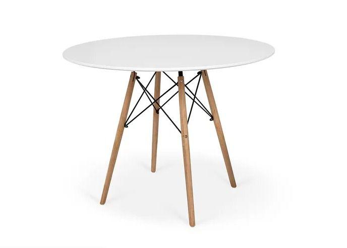 Imagem de Kit Mesa Jantar Eiffel 80cm Branca + 4 Cadeiras Charles Eames - Branca