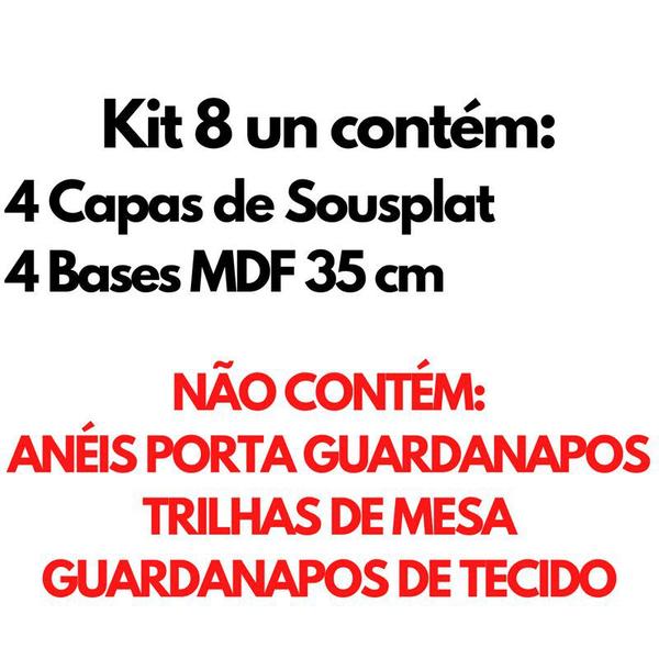 Kit Mesa Posta 04 Bases MDF 35CM + 04 Capas de Sousplat Em Tecido Floral Rose Nude Tricoline 100% Algodão - Criarte Opções Mesa Posta Imagem de Kit Mesa Posta 04 Bases MDF 35CM + 04 Capas de Sousplat Em Tecido Floral Rose Nude Tricoline 100% Algodão