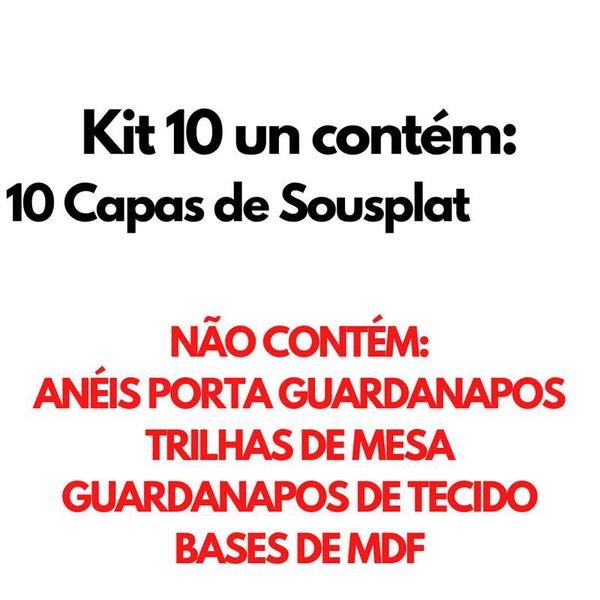 Imagem de Kit Mesa Posta 10 Capas de Sousplat Em Tecido Chevron Bege