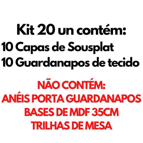 Imagem de Kit mesa posta limão siciliano capa para supla com 20 pçs