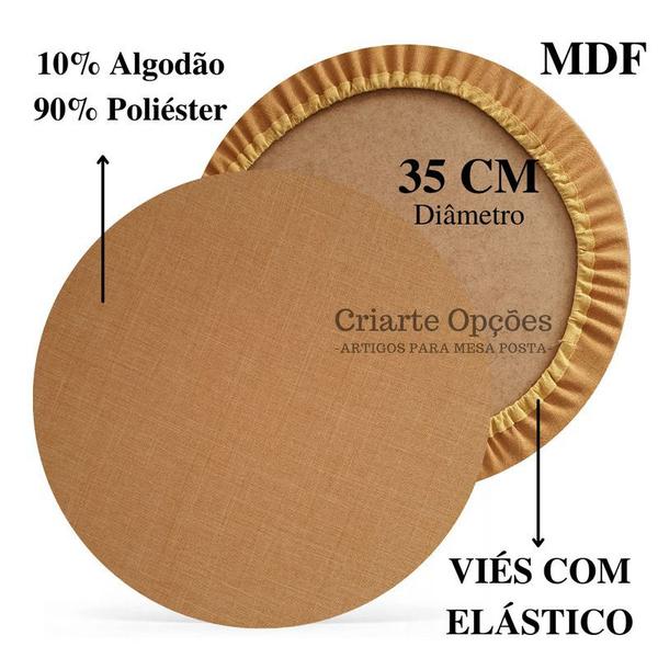 Imagem de Kit Mesa Posta Sousplat MDF 04 Capas Várias Cores + 04 Bases