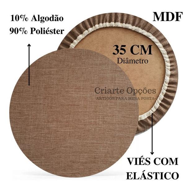 Imagem de Kit Mesa Posta Sousplat MDF 06 Capas Várias Cores + 06 Bases